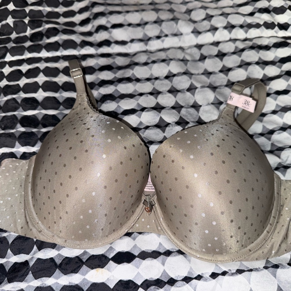 Victoria's Secret Taupe Polka Dot Bra